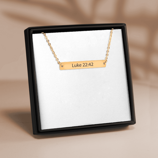 Bible Verse Bar Necklace